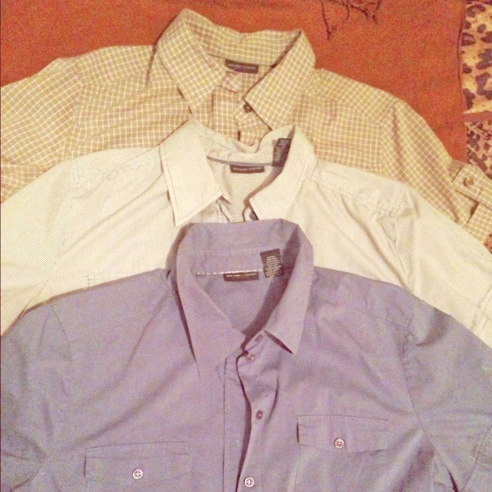 3 button down shirts~ various colors~